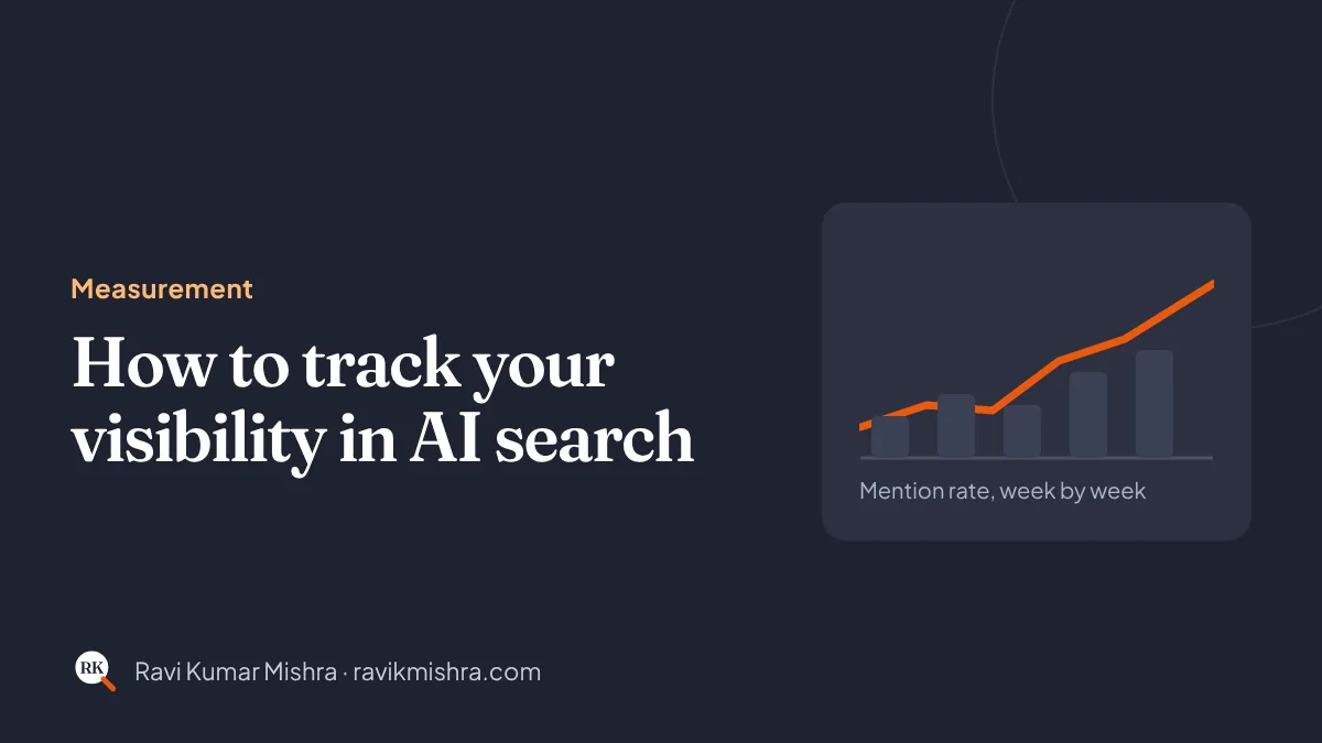 How to track your visibility in AI search: Measurement guide by Ravi Kumar Mishra
